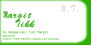 margit tikk business card